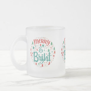 Merry & Bright Mattiert Glass Tasse - 10 oz
