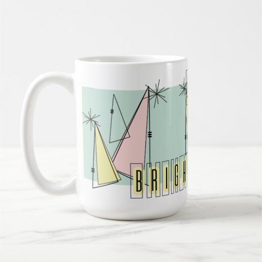 Merry & Bright Mid Century Moderne Tasse (Links)