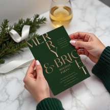 Merry & Bright Minimaler Urlaub Weihnachten Party