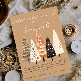Merry & Bright Minimalistisch Boho Tan Weihnachten