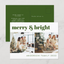 Merry & Bright Minimalistisch Green Christmas