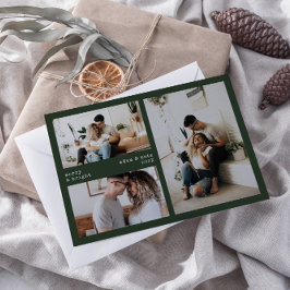 Merry & Bright Minimalistisch Holiday 3 Fotokarte Feiertagskarte