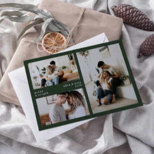 Merry & Bright Minimalistisch Holiday 3 Fotokarte Feiertagskarte