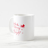 Merry & Bright mit Santa & Sleigh Coffee Tasse (Vorderseite Links)
