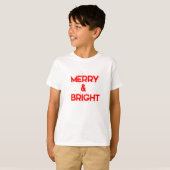 Merry & Bright mit Schneeflocken T-Shirt (Vorne ganz)