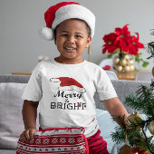 Merry & Bright mit Weihnachtsmannmütze Christmas, Kleinkind T-shirt