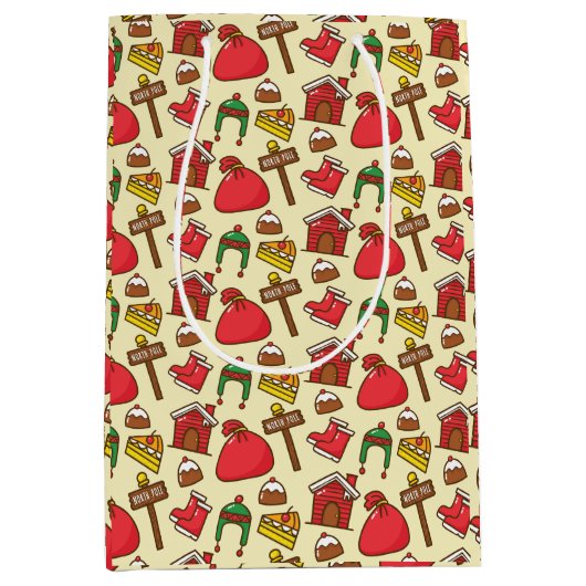 Merry & Bright Mittlere Geschenktüte (Vorderseite)