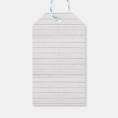 Merry Bright Modern Calligraphy Red Bokeh Geschenkanhänger (Rückseite)