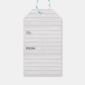 Merry Bright Modern Calligraphy Red Bokeh Geschenkanhänger (Rückseite)