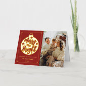 Merry & Bright Modern Christmas Bauble Foto Real (Vorderseite)
