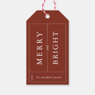 Merry & Bright Modern Gift Tag Geschenkanhänger