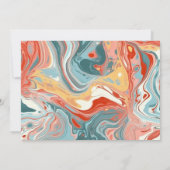 Merry & Bright Modern Liquid Marble Foto Holiday (Rückseite)