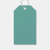 Merry & Bright Modern Minimal Aquamarin Blue Chris Geschenkanhänger (Rückseite)