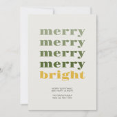 Merry & Bright Modern Minimal Gold Weihnachten (Vorderseite)