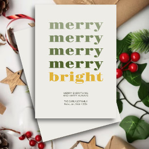 Merry & Bright Modern Minimal Gold Weihnachten