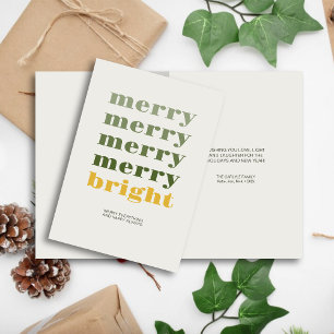 Merry & Bright Modern Minimal Gold Weihnachten