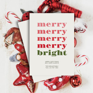 Merry & Bright Modern Minimal Grün Weihnachten