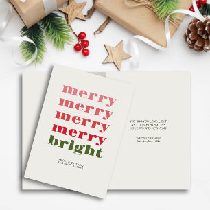 Merry & Bright Modern Minimal Grün Weihnachten