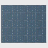 Merry & Bright Modern Navy Blue & Gold Abstrakt Geschenkpapier (Flach)