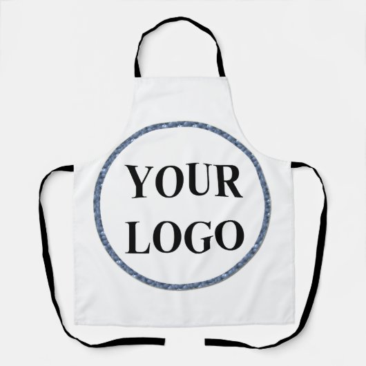 Merry Bright Modern Niedliches Weihnachtslogo Schürze (Vorderseite)