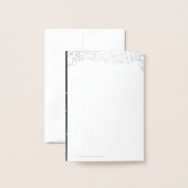 Merry Bright Modern Pine Trees Familienweihnachtsf Folienkarte (Rückseite mit Umschlag)