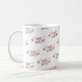Merry & Bright Modern Red Christmas Geschenk Kaffeetasse (Links)