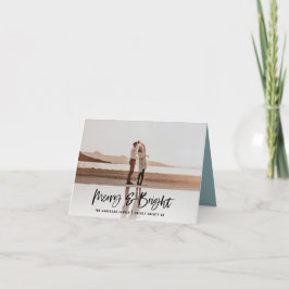 Merry & Bright moderne, minimalistische Weihnachte Feiertagskarte