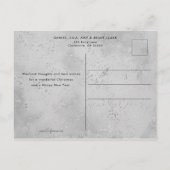 Merry & Bright Moderne Schrift und Foto Postkarte (Rückseite)