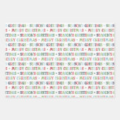 Merry & Bright Moderne Weihnachten Geschenkpapier Set (Vorderseite 3)