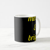 Merry Bright Navy Blue Yellow Gift T Shirt  Kaffeetasse (VorderseiteRechts)