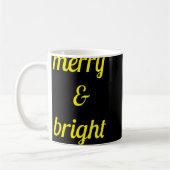 Merry Bright Navy Blue Yellow Gift T Shirt  Kaffeetasse (Links)