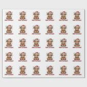 Merry & Bright Niedlich Highland Baby Cow Weihnach Geschenkpapier (Flach)