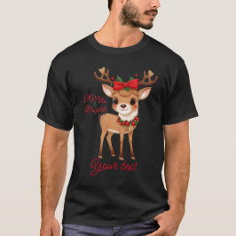 Merry&Bright Niedlich Rentier T - Shirt