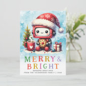 Merry & Bright Niedlich Robot Weihnachten (Stehend Vorderseite)