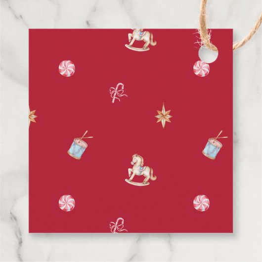 Merry & Bright Nutcracker Mouse Christmas Geschenkanhänger (Rückseite)