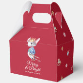 Merry & Bright Nutcracker Mouse Favor Box Geschenkschachtel (Rückseite)