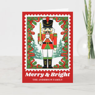 Merry & Bright Nutcracker Weihnachtspostpostage-Br Feiertagskarte