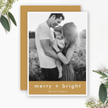 Merry + Bright | Ocher Gold Weihnachts-Foto