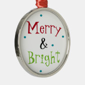 Merry & Bright Ornament Aus Metall (Rechts)