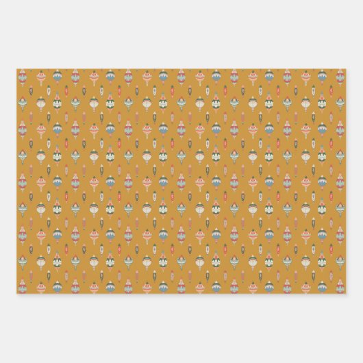 Merry + Bright Ornament Collection Geschenkpapier Set (Vorderseite)