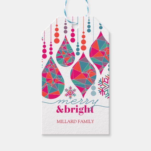 Merry & Bright Ornaments Geschenkanhänger (Vorderseite)