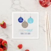 Merry & Bright Ornaments Weihnachten Napkins Serviette (Beispiel)