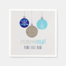 Merry & Bright Ornaments Weihnachten Napkins Serviette