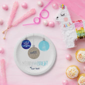 Merry & Bright Ornaments Weihnachten Weihnachten T Pappteller (Party)