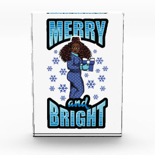 Merry & Bright Pajama Melanin X-mas Sweater Sista Fotoblock
