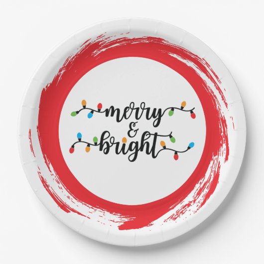 Merry & Bright Pappteller (Vorderseite)