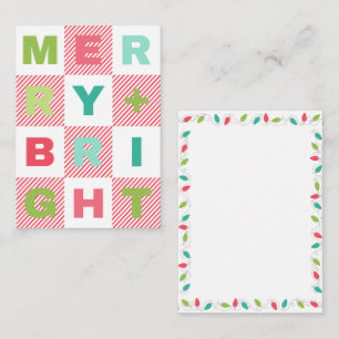 Merry + Bright Pastel Holiday Gift Tag Mitteilungskarte