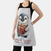 Merry & Bright Penguin Christmas Schürze (InSitu)