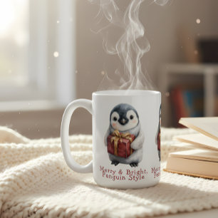 Merry & Bright Penguin Weihnachten Kaffeetasse