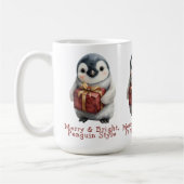 Merry & Bright Penguin Weihnachten Kaffeetasse (Links)